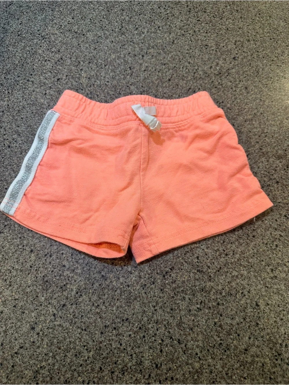 Carter's Coral-Pink Terry Shorts with Elastic Waist